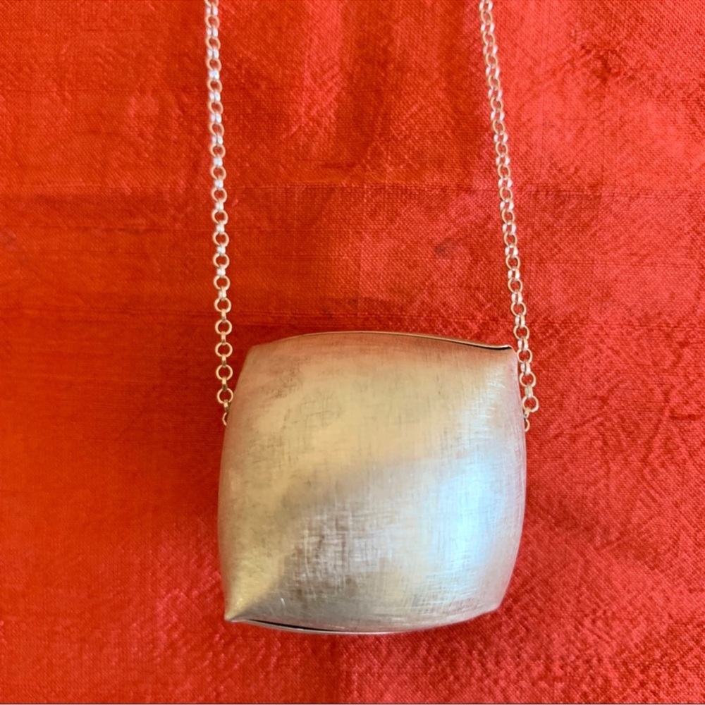 Brushed Silver Necklace by Eline van der Laag